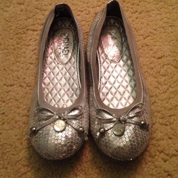Silver Michael Kors Flats