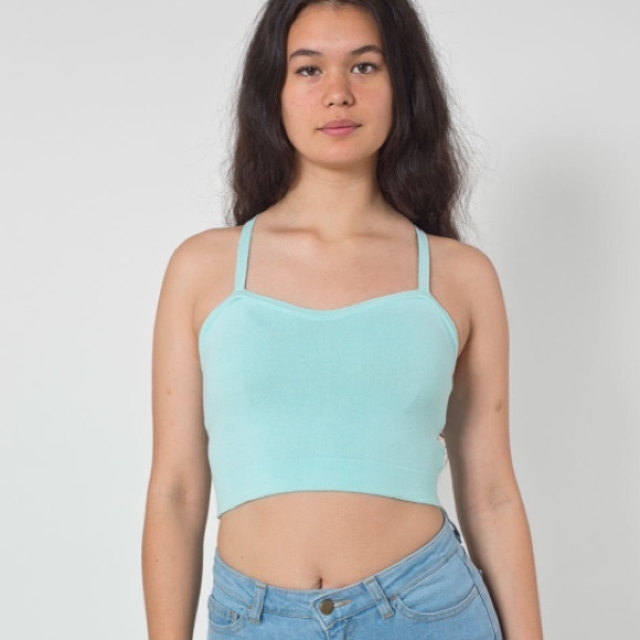 American Apparel Tops - AA Mint Knit Tank/ Bralette