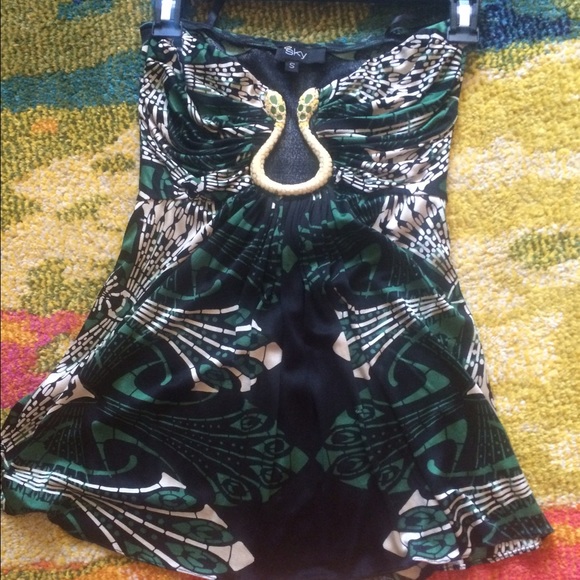 Xs sky tube top with snake detail
