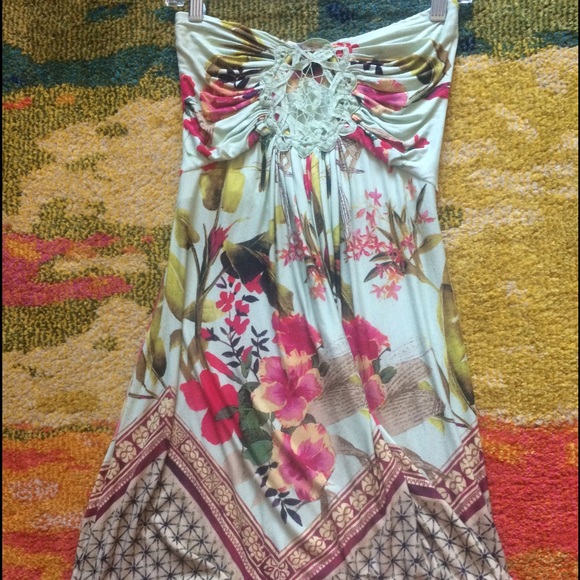 Small sky turquoise tube dress