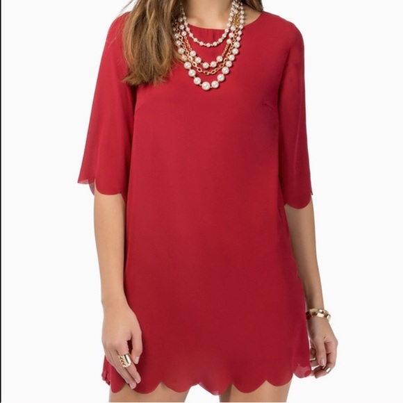 NWOT Tobi scalloped dress