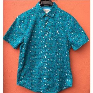 Patterned Men's Button Up by Penguin