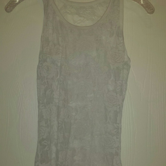 Sexy White Lace Tank - Picture 2 of 3