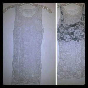 Sexy White Lace Tank