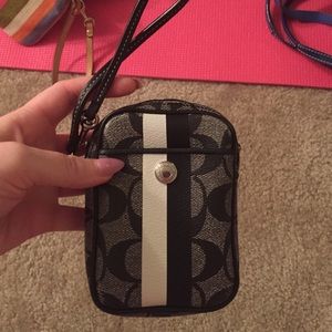 Small black coach wristlet