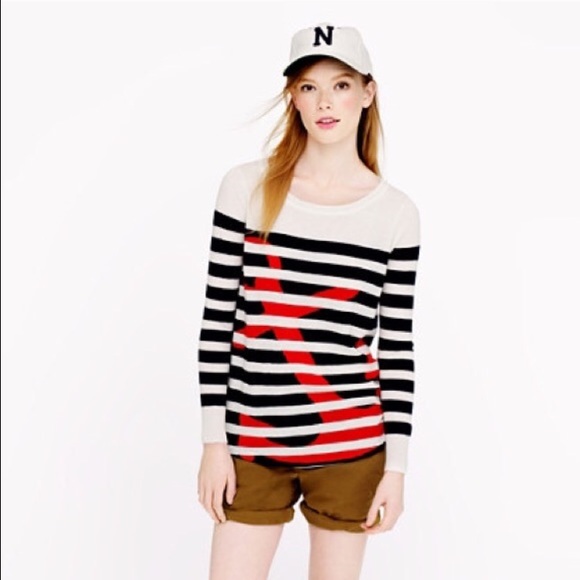 J. Crew Italian Cashmere Anchor Sweater