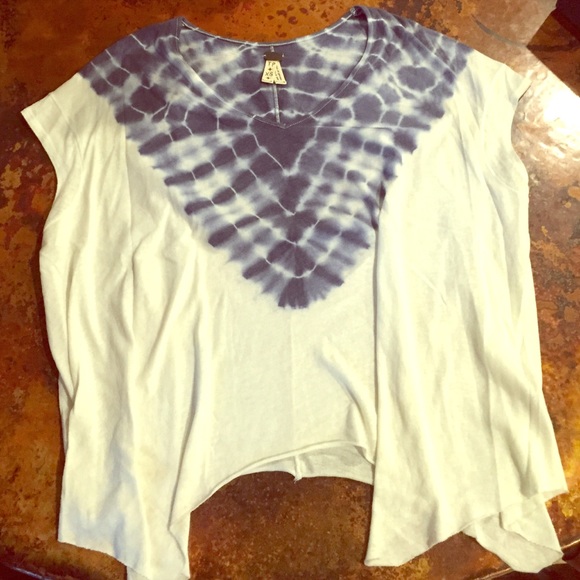 Free People Tie-Dye loose vneck