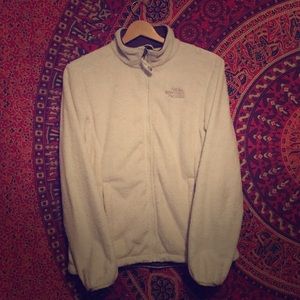 White Fleece North Face Jacket