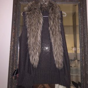 Urban outfitters faux fur vest