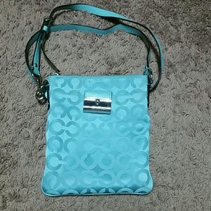 Authentic Coach cross body logo purse