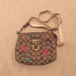 Coach neutral bag with a few pops of color.