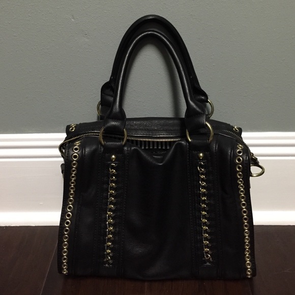 Black and gold handbag