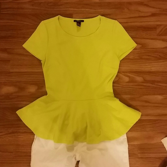 Lime Green Peplum from F21