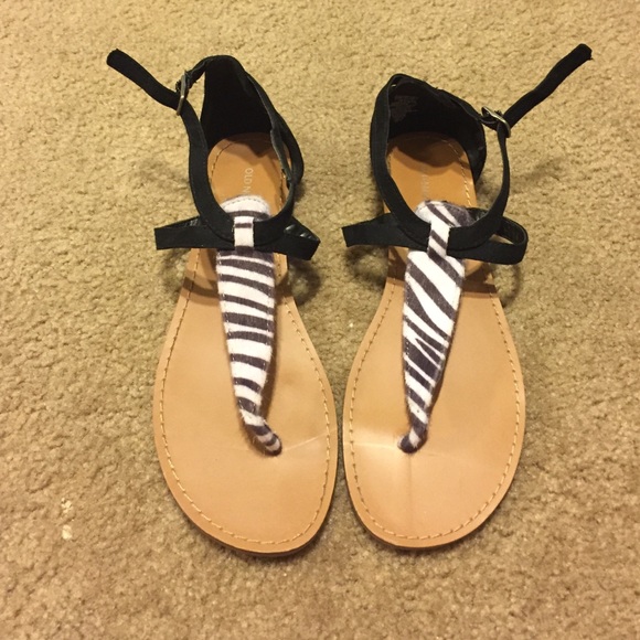 zebra sandals