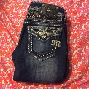 Miss me jeans sequin straight leg