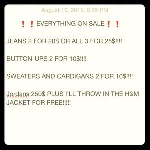 EVERYTHING ON SALE!!!!!!!!
