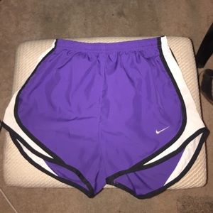 Purple Nike dri-fit shorts