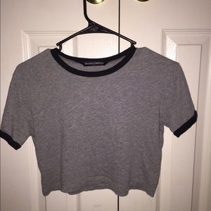 Cropped ringer tee