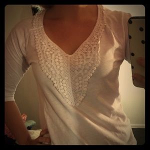 White Cotton Gap Top