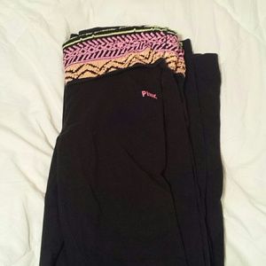 Victoria's Secrets Pink sequenced yoga pants