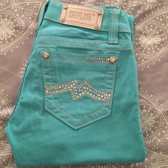 Light blue Miss Me Cuffed jeans