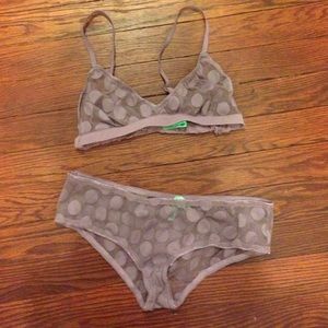Honeydew for Madewell bralette and boy short set