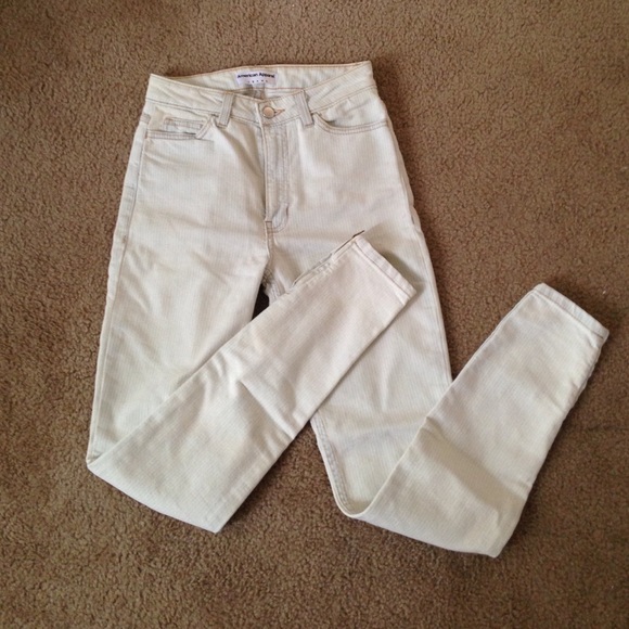 Stripe Stretch Bull Denim Side Zip Pant