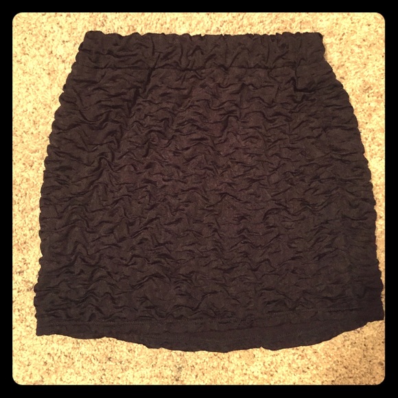 Black ruffle skirt