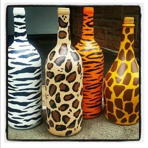 Animal print bottles