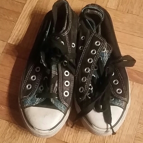 Blue Plaid Sneakers