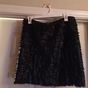 Black ruffled skirt