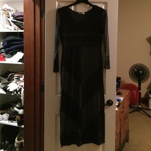 Slimming Long Sleeve Maxi Dress