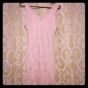 Charlotte russe light pink body Lacy dress