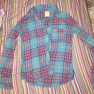 Hollister blue flannel