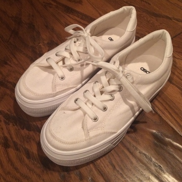 Asos Flatform White Sneakers
