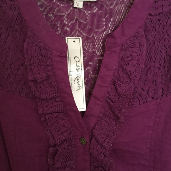 πSOLDπTOP COTTON LACE, RUFFLES - Picture 3 of 4