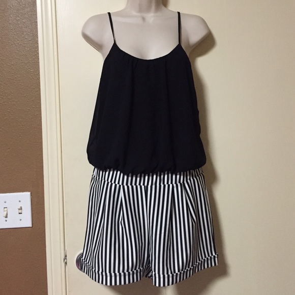 Black and white jumpsuit