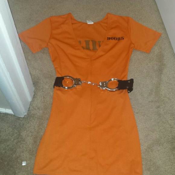 💖sale💖 Orange inmate halloween costume