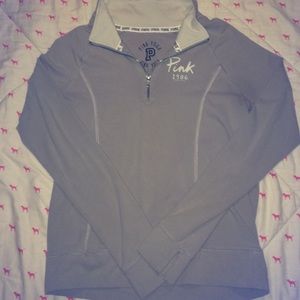 Victoria's Secret PINK grey quarter zip