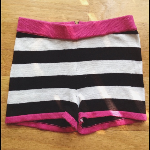 Striped High Waisted Shorts
