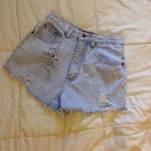 Distressed High Waisted Shorts