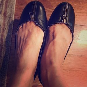Ballet flats leather shoes