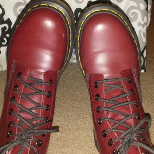 Cherry red Dr. Martens