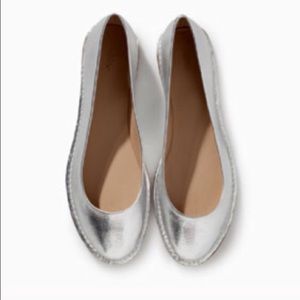 Zara Silver Flats
