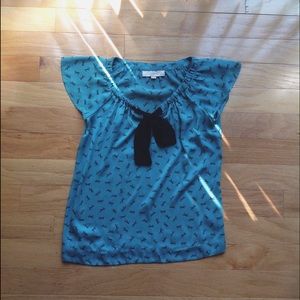 Polyester Turquoise Blouse