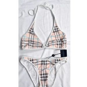New Burberry London nova check bikini