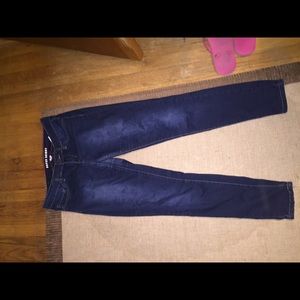 Blue super skinny jeggings