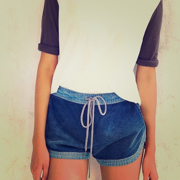 Denim knit shorts. Hardly worn