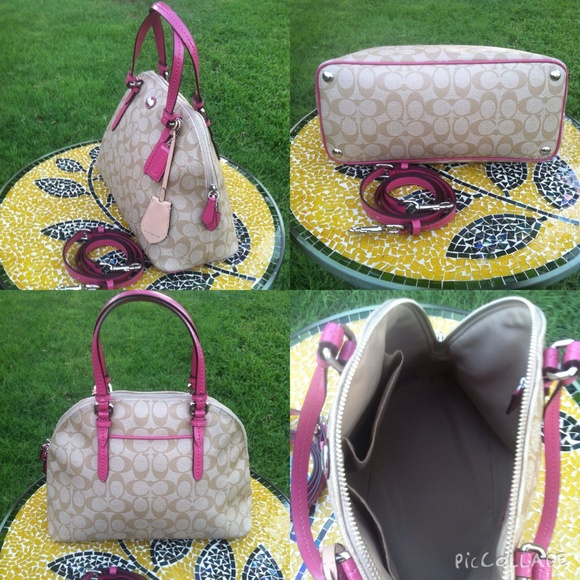 *SOLD*NEW Coach Peyton Signature Cora Dome Satchel - Picture 2 of 4