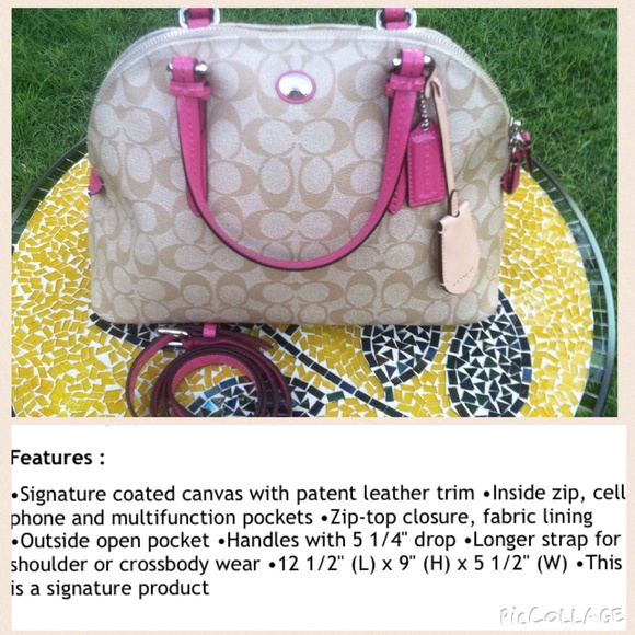 *SOLD*NEW Coach Peyton Signature Cora Dome Satchel - Picture 3 of 4